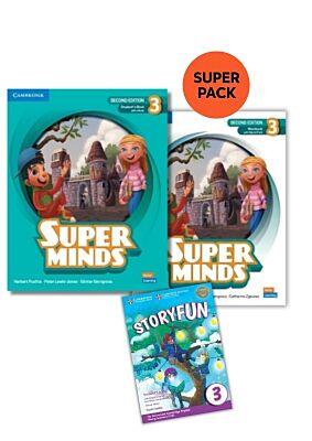SUPER MINDS 3 SUPER PACK 2 (STUDENT'S BOOK +WORKBOOK + STORYFUN 3 + WORDLIST)
