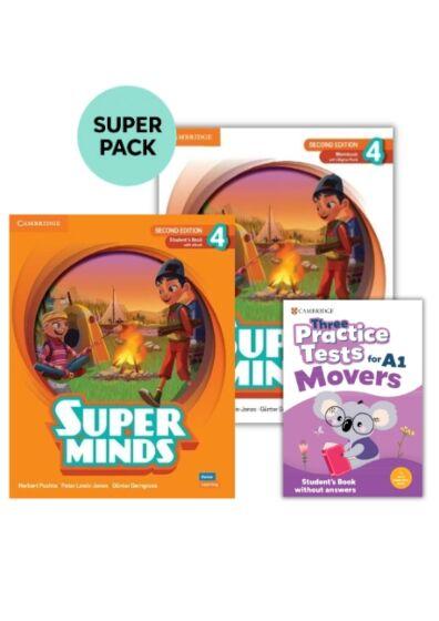 SUPER MINDS 4 SUPER PACK 3 (STUDENT'S BOOK + WORKBOOK + 3 PRACTICE TESTS MOVERS + WORDLIST) 2026