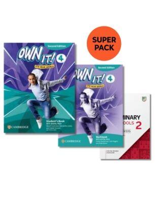 OWN IT! 4 SUPER PACK 2 (STUDENT'S BOOK + WORKBOOK + PRELIMINARY FOR SCHOOLS 2 + WORDLIST) 2ND. EDITION